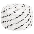 VidaXL Geflochtenes Bootsseil 18 mm x 25 m Polyester Weiß