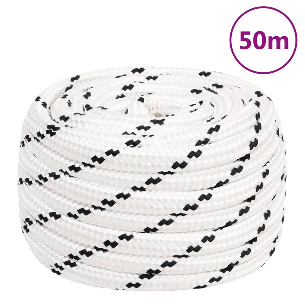 Vidaxl Arbeitsschlauch 18 mm 50 m Polyester weiß