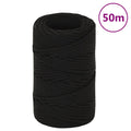 VidaXL Arbeitsseil 2 mm 50 m Polyester Schwarz