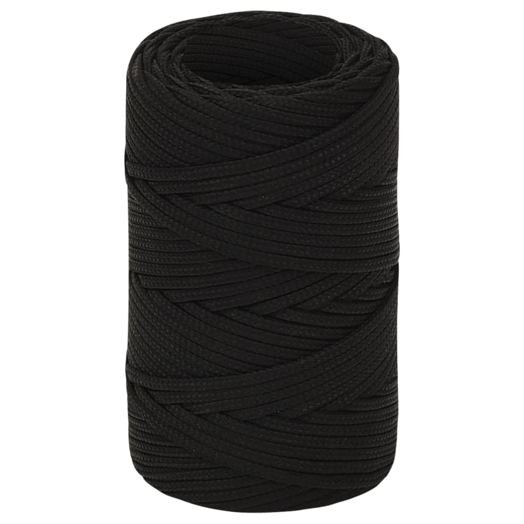 VidaXL Arbeitsseil 2 mm 500 m Polyester Schwarz
