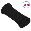 Vidaxl werktouw 4 mm 25 m polyester zwart