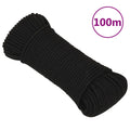 VidaXL Arbeitsseil 5 mm 100 m Polyester Schwarz
