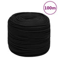 Vidaxl werktouw 6 mm 100 m polyester zwart