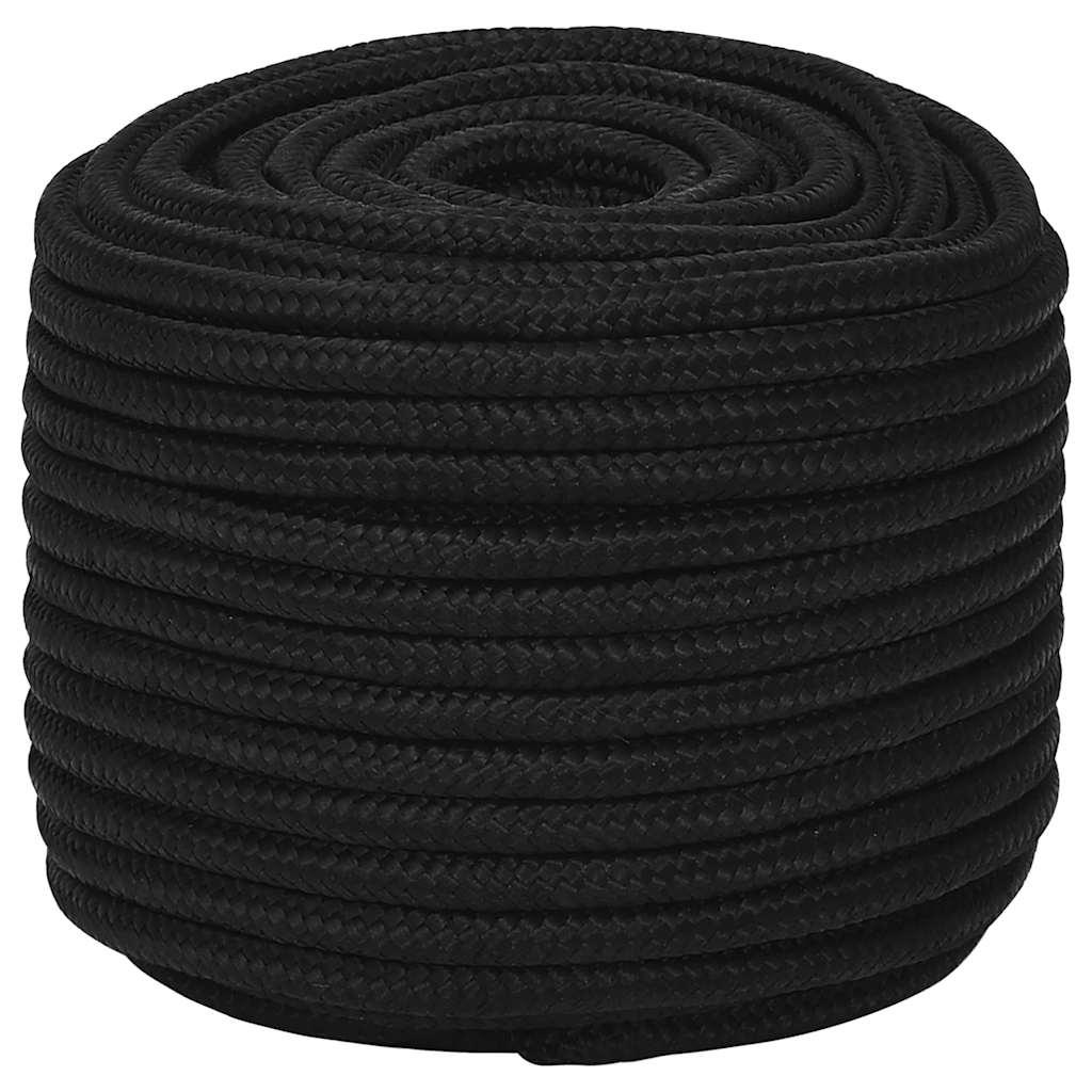 VidaXL Arbeitsschlauch 12 mm 250 m Polyester schwarz