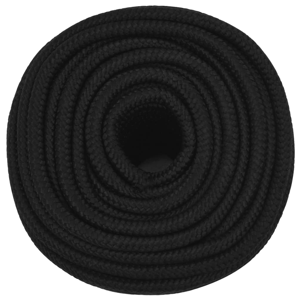 VidaXL Arbeitsschlauch 14 mm 250 m Polyester schwarz
