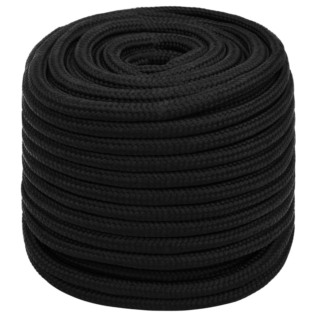 VidaXL Arbeitsschlauch 18 mm 50 m Polyester schwarz