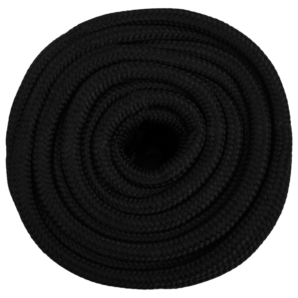 VidaXL Arbeitsschlauch 18 mm 50 m Polyester schwarz