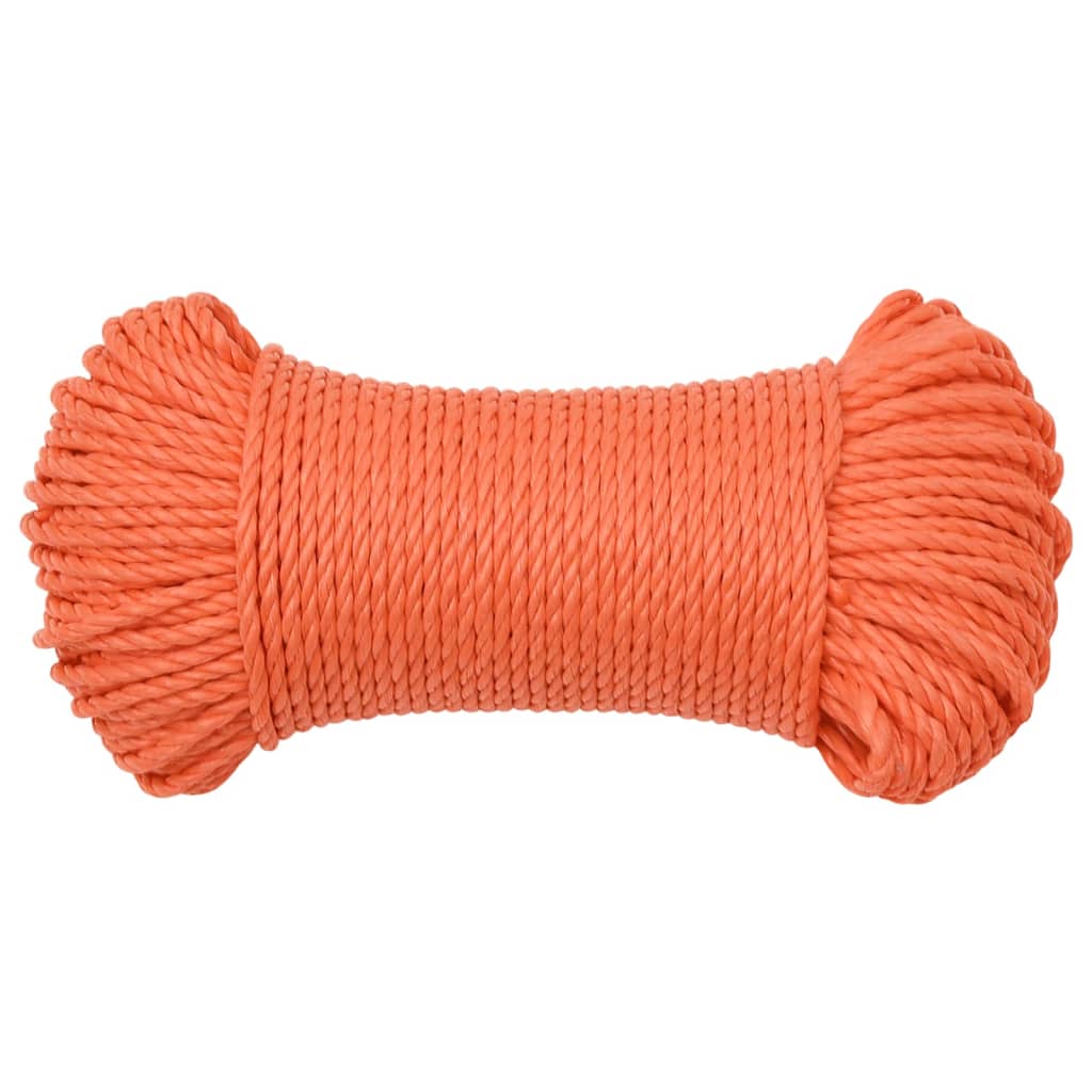 Vidaxl werktouw 8 mm 50 m polypropeen oranje