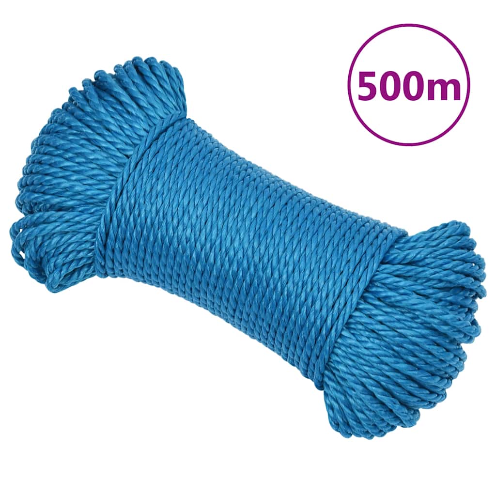 VidaXL Arbeitsseil 3 mm 500 m Polypropylen Blau