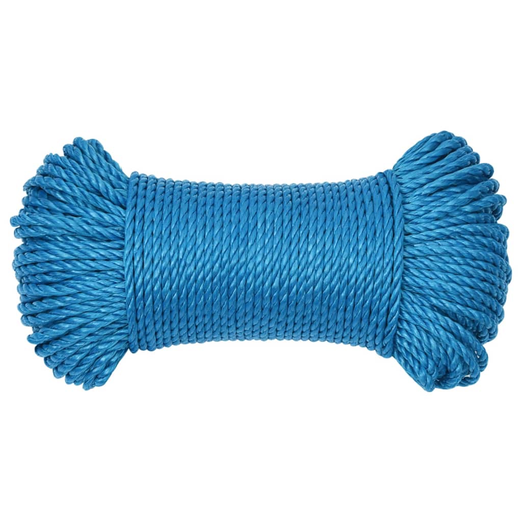 Vidaxl werktouw 8 mm 50 m polypropeen blauw