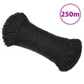 VidaXL Arbeitsseil 3 mm 250 m Polypropylen Schwarz