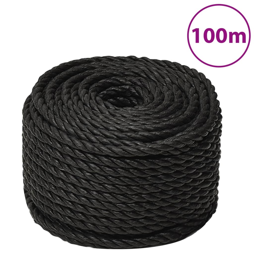 Vidaxxl Arbeitsschlauch 24 mm 100 m Polypropylen schwarz
