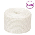 Vidaxl werktouw 10 mm 50 m polypropeen wit