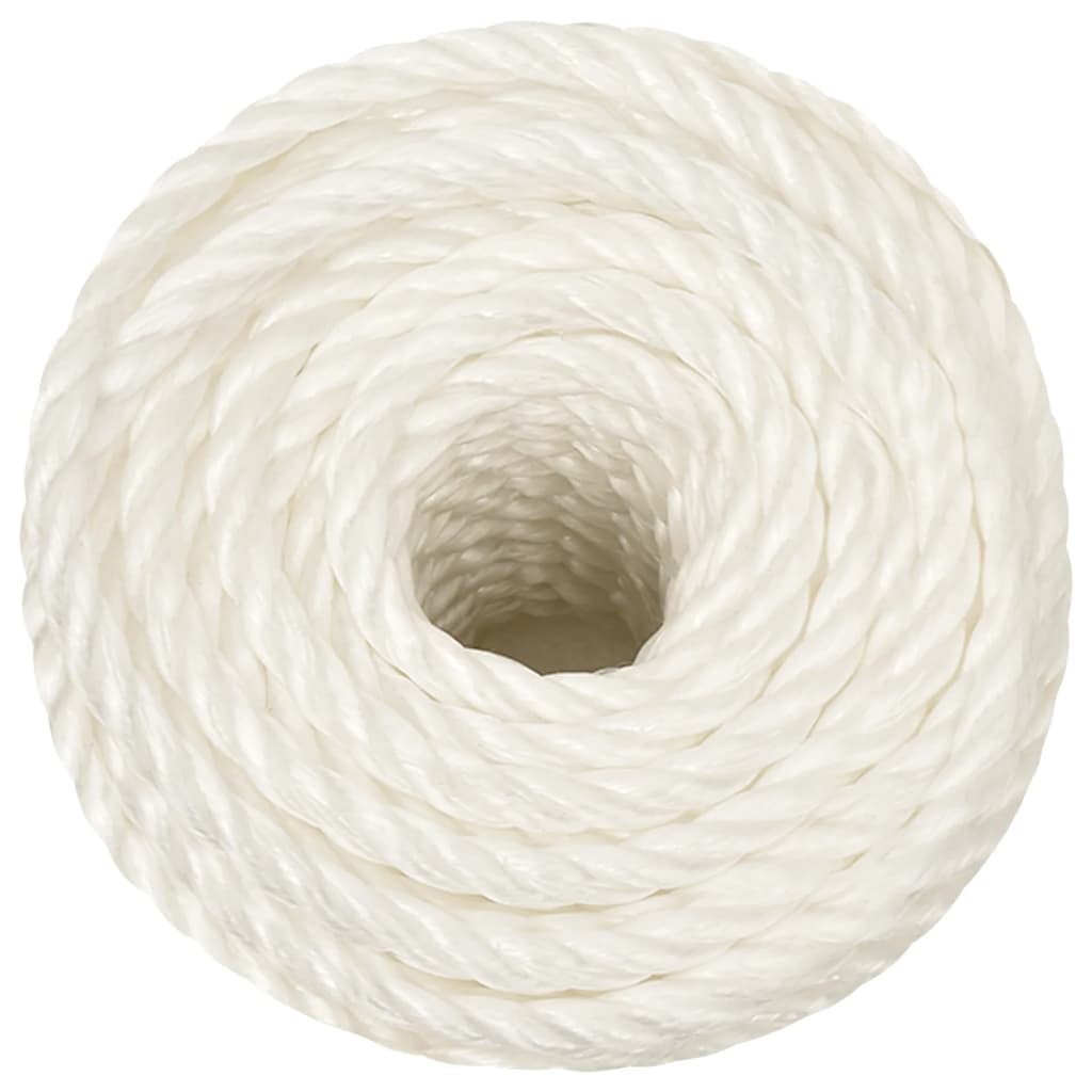 VidaXL Arbeitsseil 14 mm 25 m Polypropylen Weiß