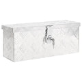 VidaXL Aufbewahrungsbox 50x15x20,5 cm Aluminium silberfarben
