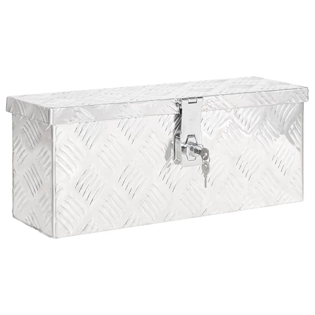 VidaXL Aufbewahrungsbox 50x15x20,5 cm Aluminium silberfarben