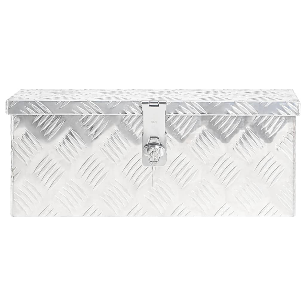 VidaXL Aufbewahrungsbox 50x15x20,5 cm Aluminium silberfarben