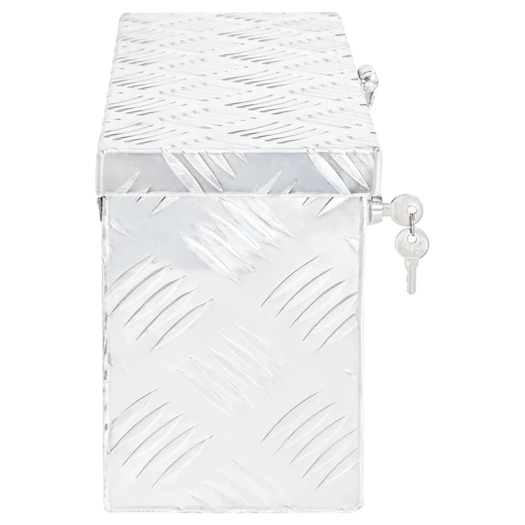 VidaXL Aufbewahrungsbox 50x15x20,5 cm Aluminium silberfarben