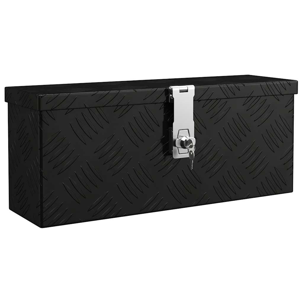 VidaXL Aufbewahrungsbox 50x15x20,5 cm Aluminium Schwarz