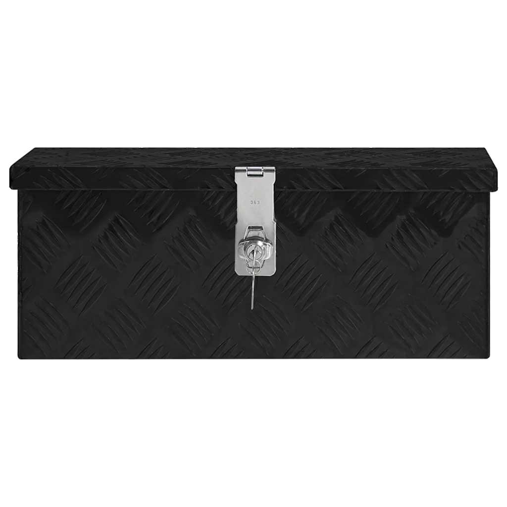 VidaXL Aufbewahrungsbox 50x15x20,5 cm Aluminium Schwarz