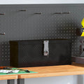 VidaXL Aufbewahrungsbox 50x15x20,5 cm Aluminium Schwarz