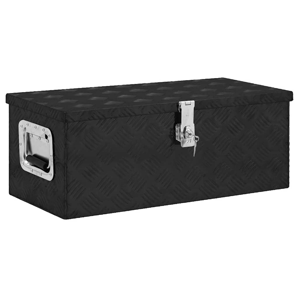 VIDAXL - Aufbewahrungsbox 70x31x27 cm Aluminium Schwarz