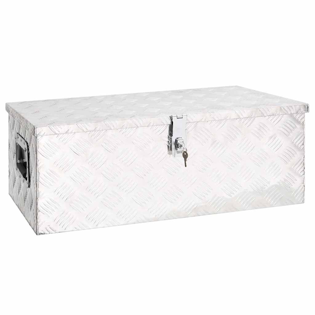 VIDAXL - Aufbewahrungsbox 80x39x30 cm Aluminium silberfarben