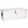 VIDAXL - Aufbewahrungsbox 80x39x30 cm Aluminium silberfarben