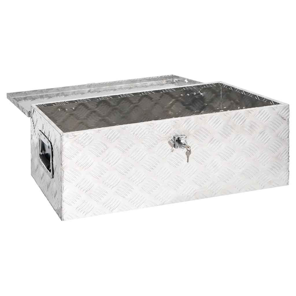 VIDAXL - Aufbewahrungsbox 80x39x30 cm Aluminium silberfarben