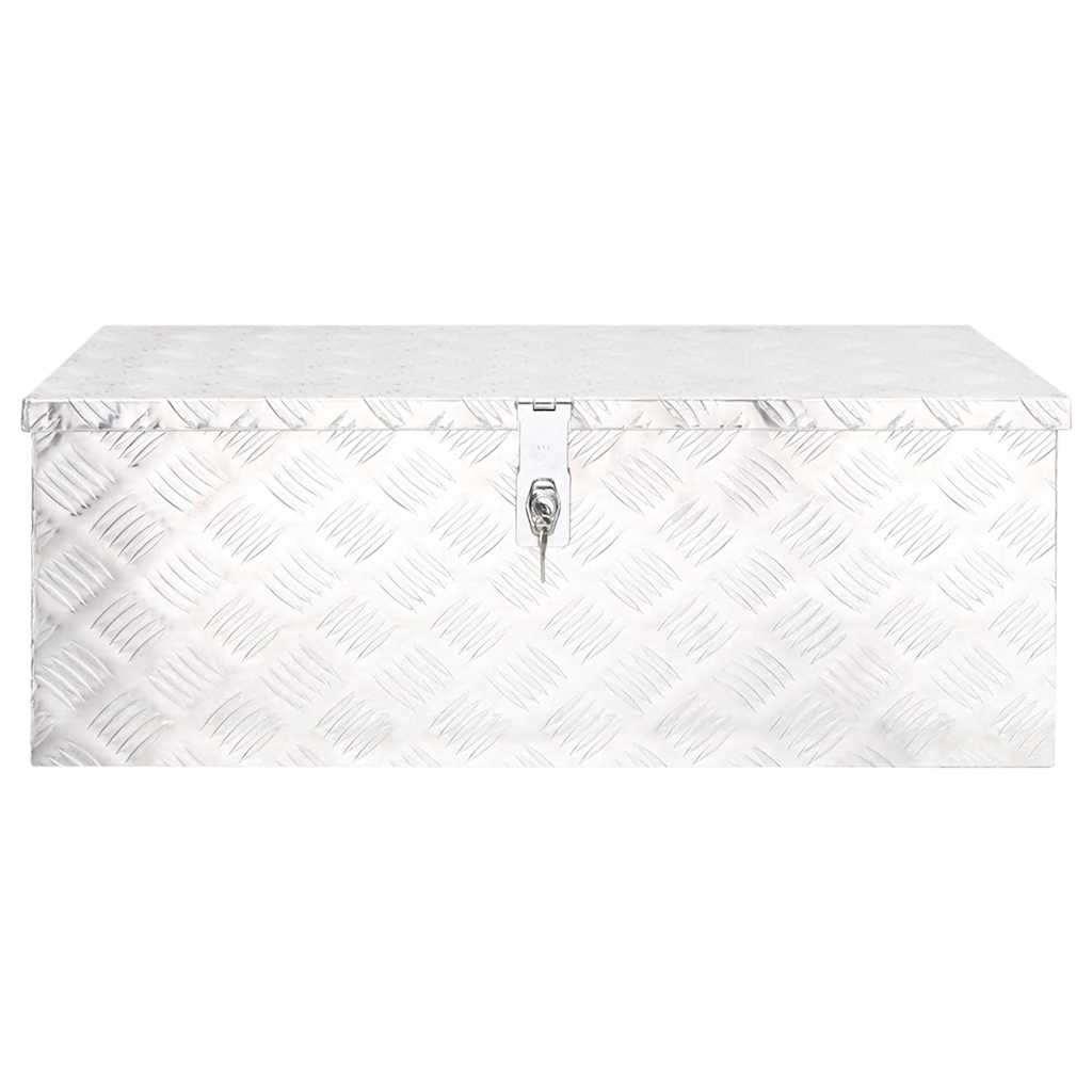 VIDAXL - Aufbewahrungsbox 80x39x30 cm Aluminium silberfarben