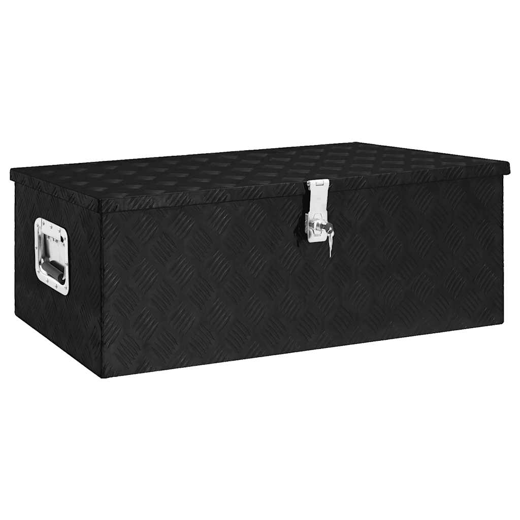 VIDAXL - Aufbewahrungsbox 90x47x33,5 cm Aluminium Schwarz