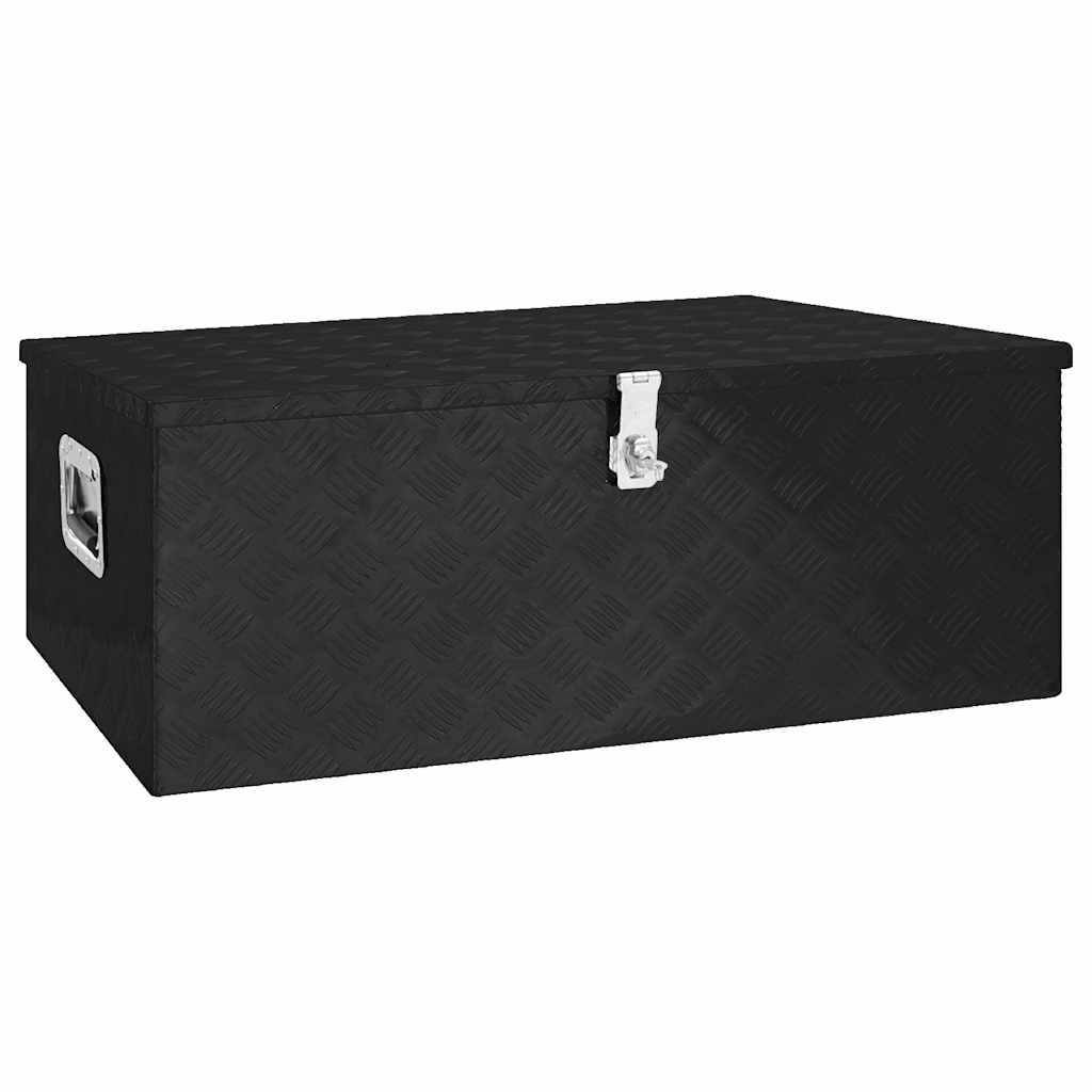 VidaXL Aufbewahrungsbox 100x55x37 cm Aluminium Schwarz