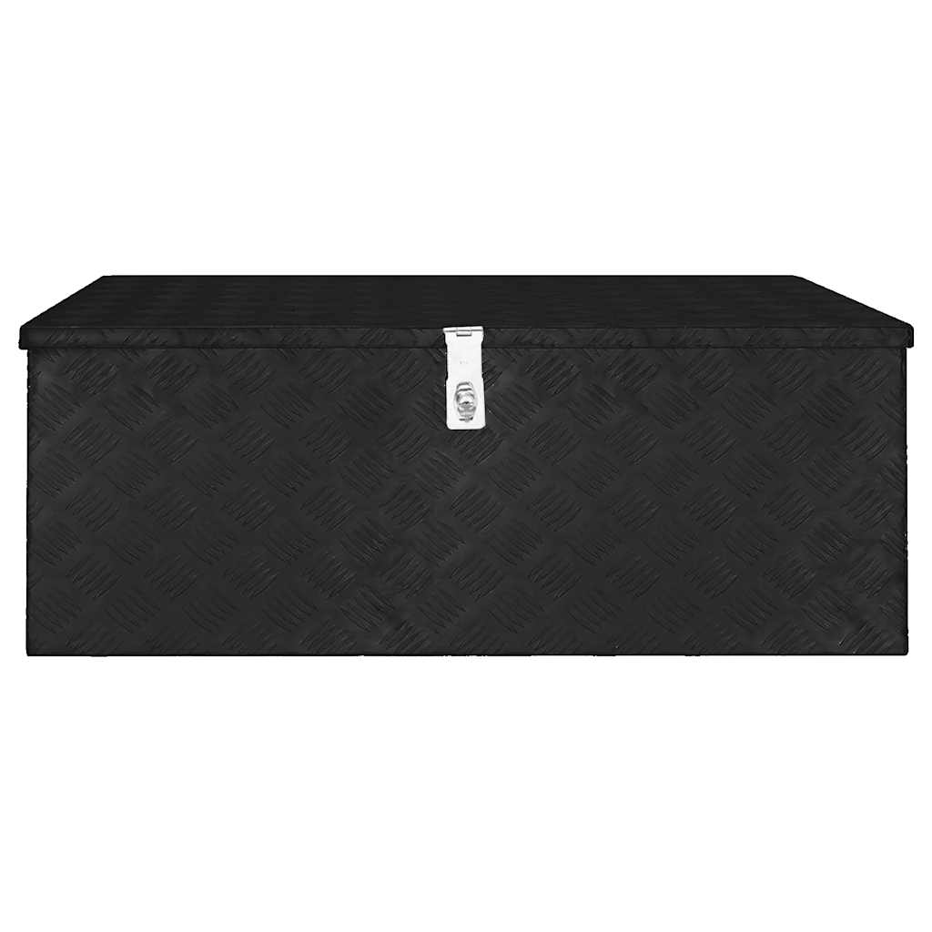 VidaXL Aufbewahrungsbox 100x55x37 cm Aluminium Schwarz