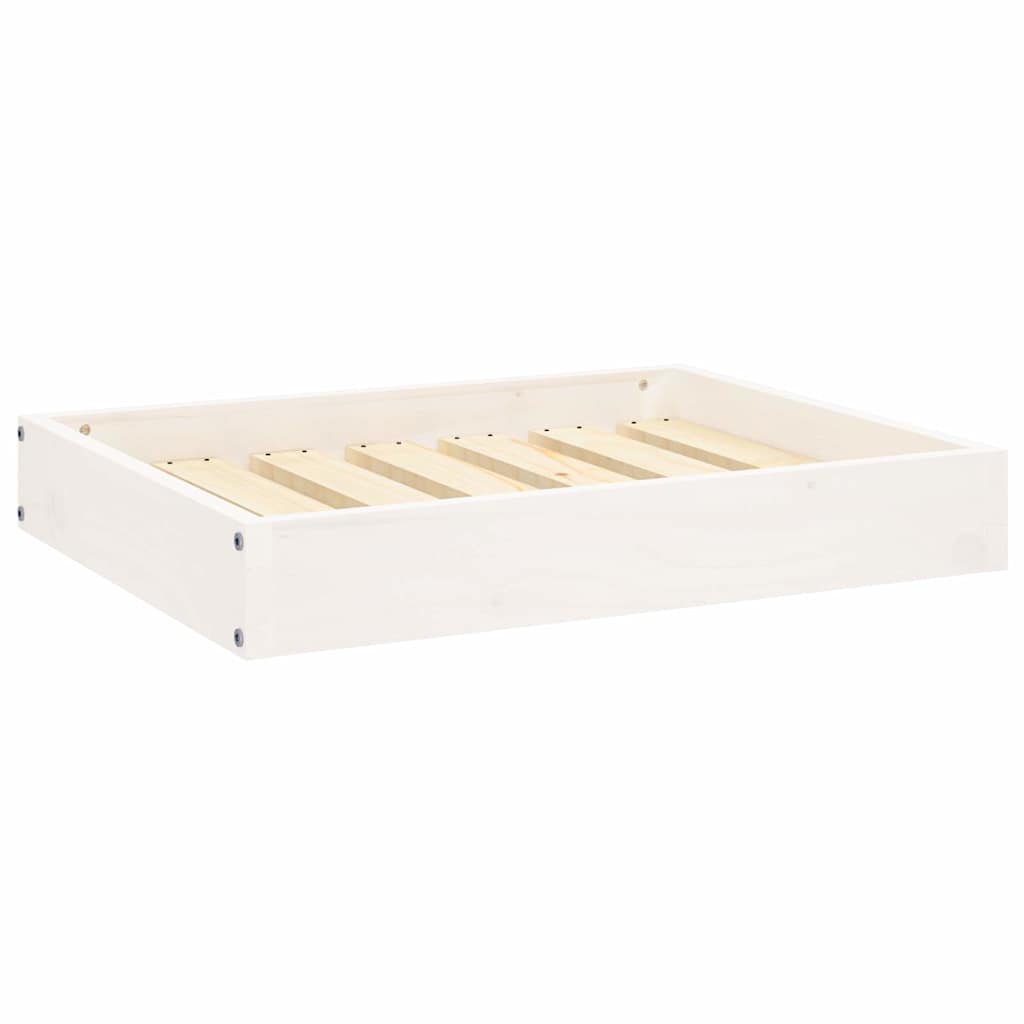 VidaXL Hundebett 61,5 x 49 x 9 cm Massivholz Kiefer Weiß