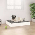 VidaXL Hundebett 61,5 x 49 x 9 cm Massivholz Kiefer Weiß