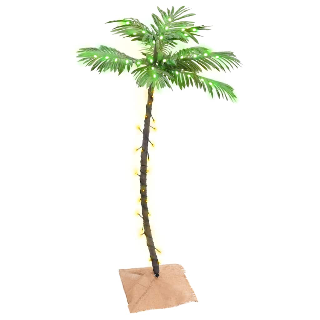 VidaXL Palmen-LED-Lampe, 72 LEDs, warmweiß, 120 cm