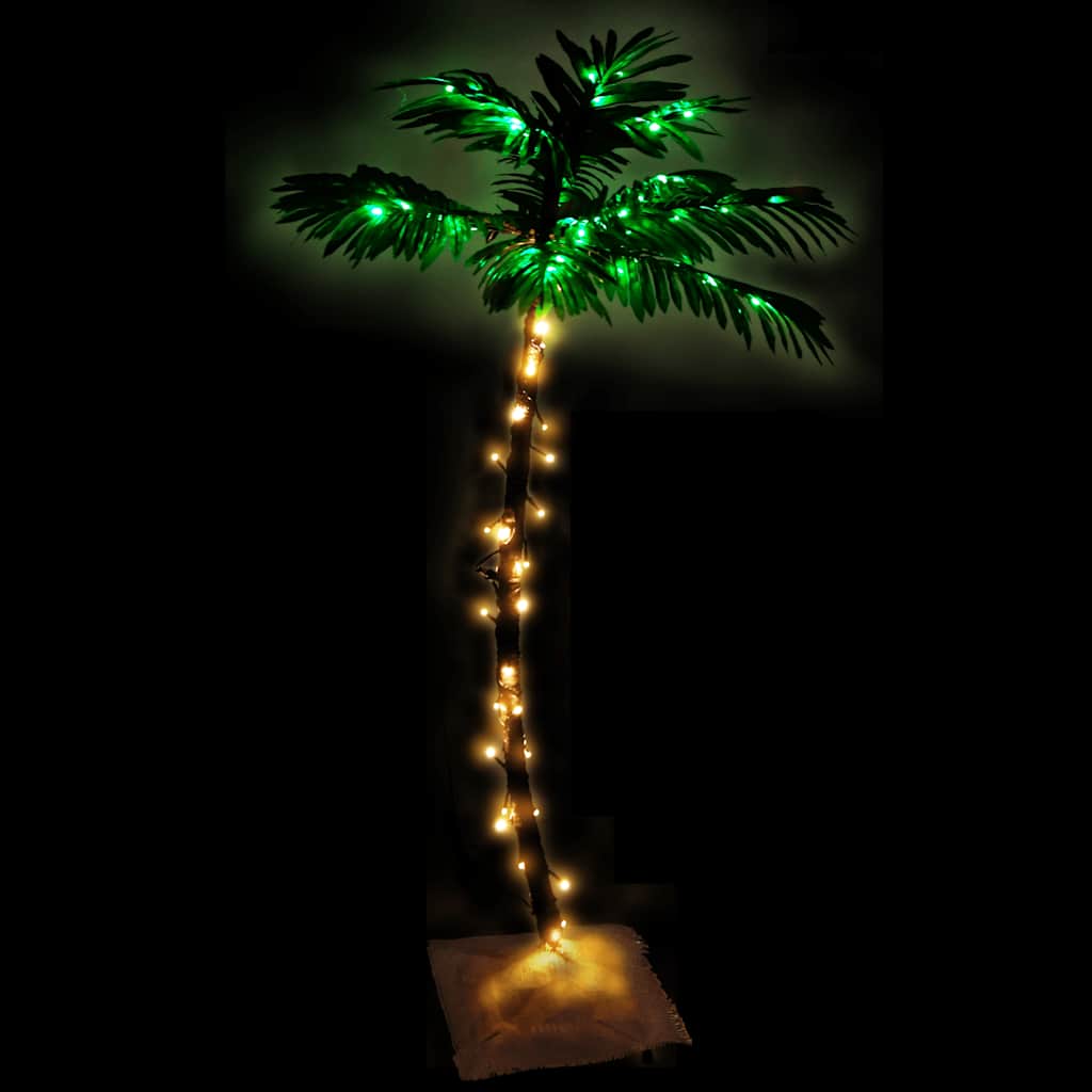 VidaXL Palmen-LED-Lampe, 72 LEDs, warmweiß, 120 cm