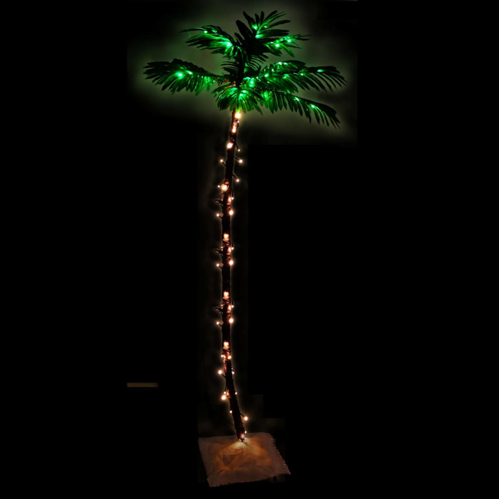 VidaXL Palmen-LED-Leuchte, 96 LEDs, warmweiß, 180 cm