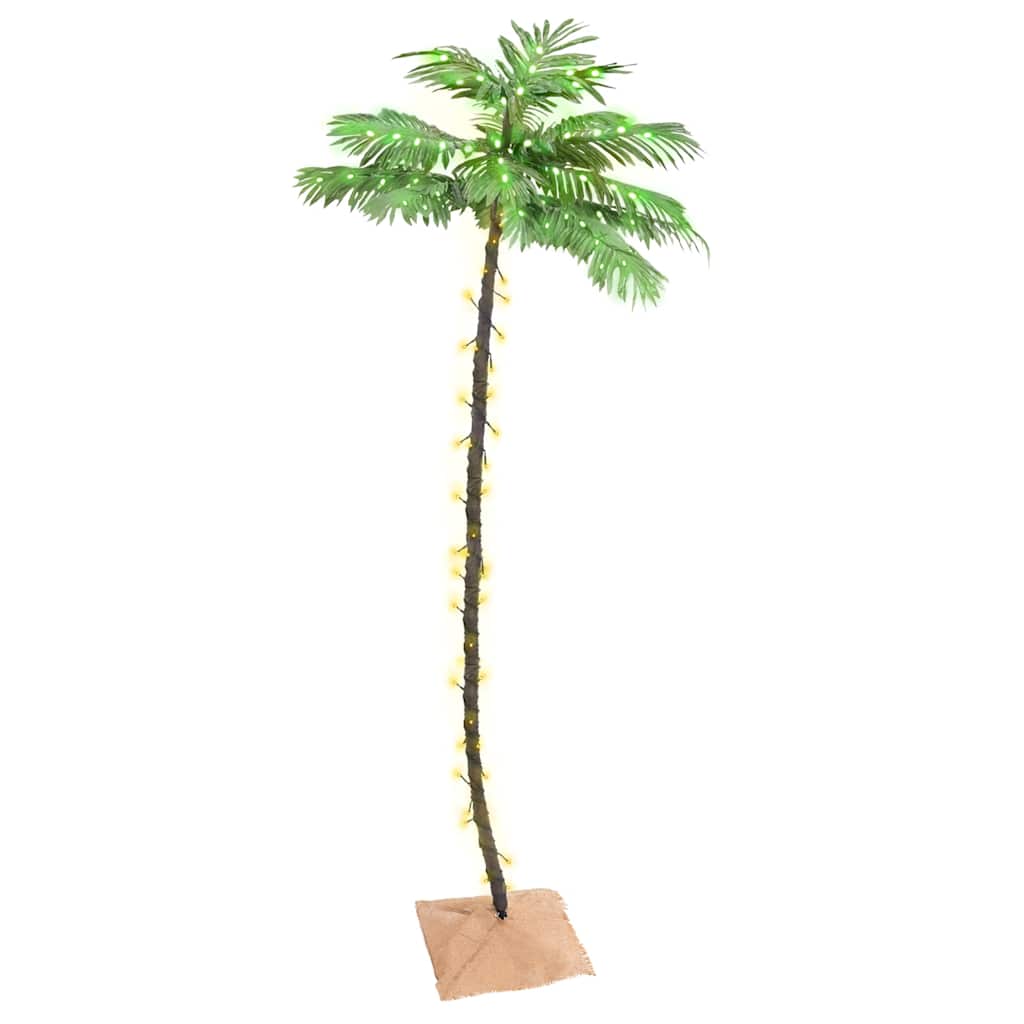 VidaXL Palmenleuchte mit LED-Beleuchtung, 136 warmweiße LEDs, 220 cm