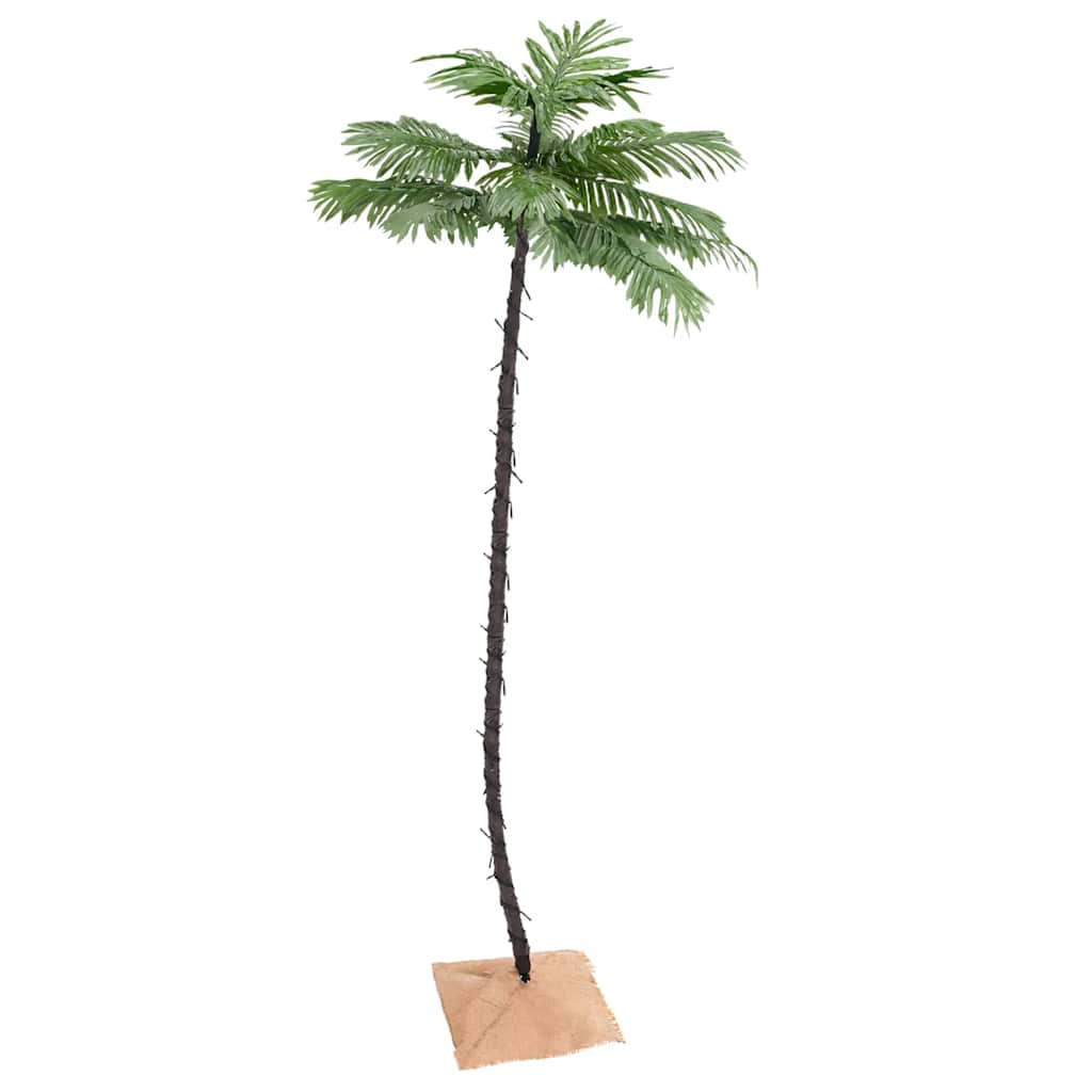 VidaXL Palmenleuchte mit LED-Beleuchtung, 136 warmweiße LEDs, 220 cm