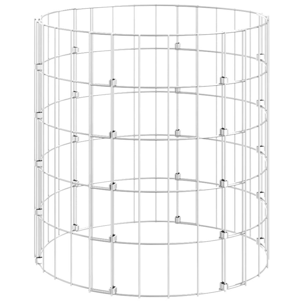 VidaXL Kompostbehälter ø50x50 cm, verzinkter Stahl