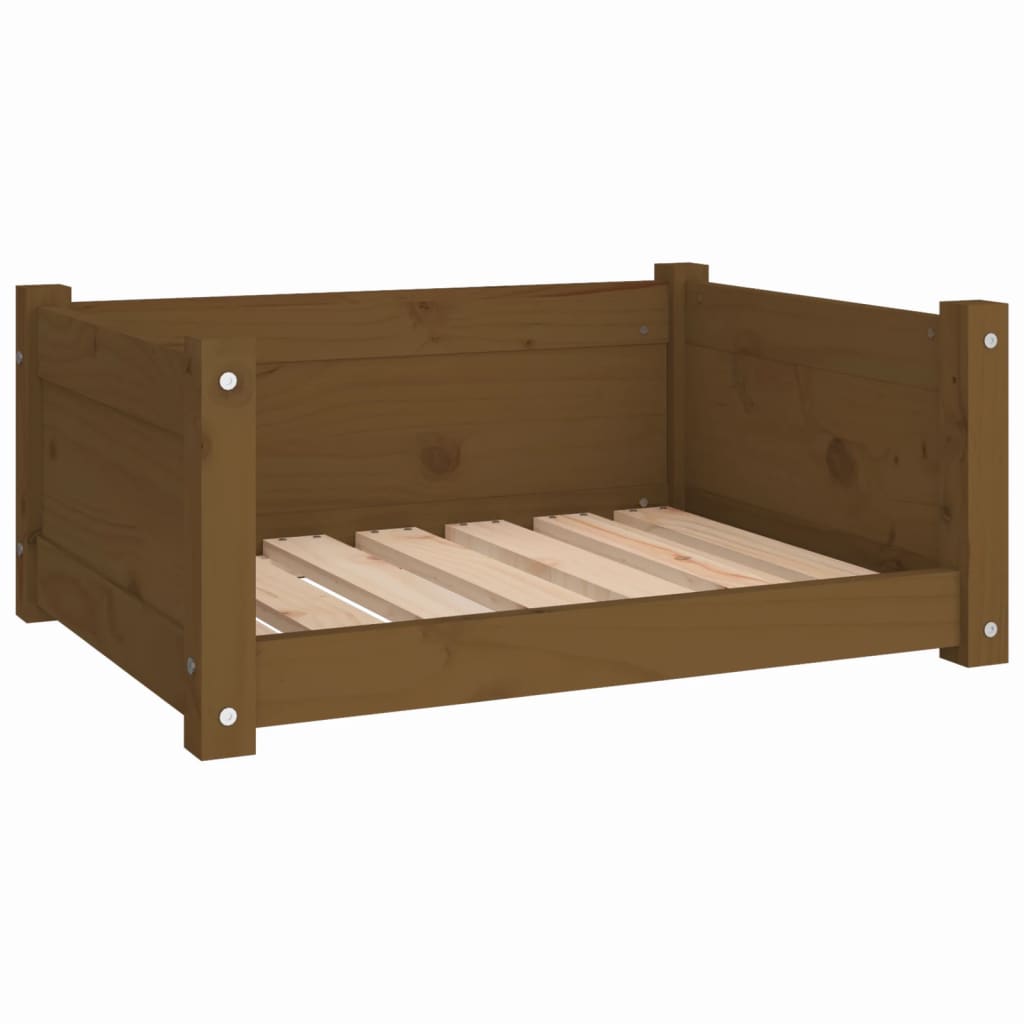 VidaXL Hundekorb 65,5x50,5 x 28 cm Festkiefer Honigbraun