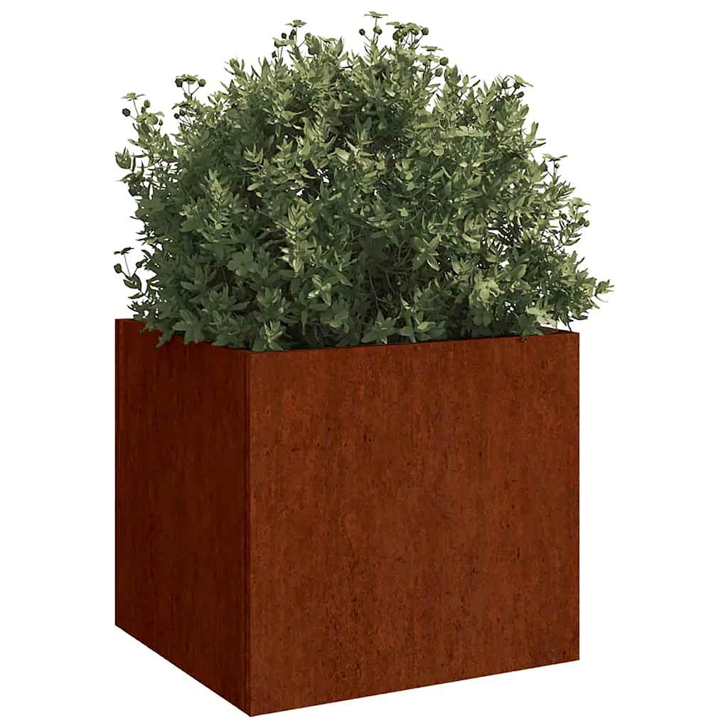 Vidaxl plantenbakken 2 st 49x47x46 cm cortenstaal
