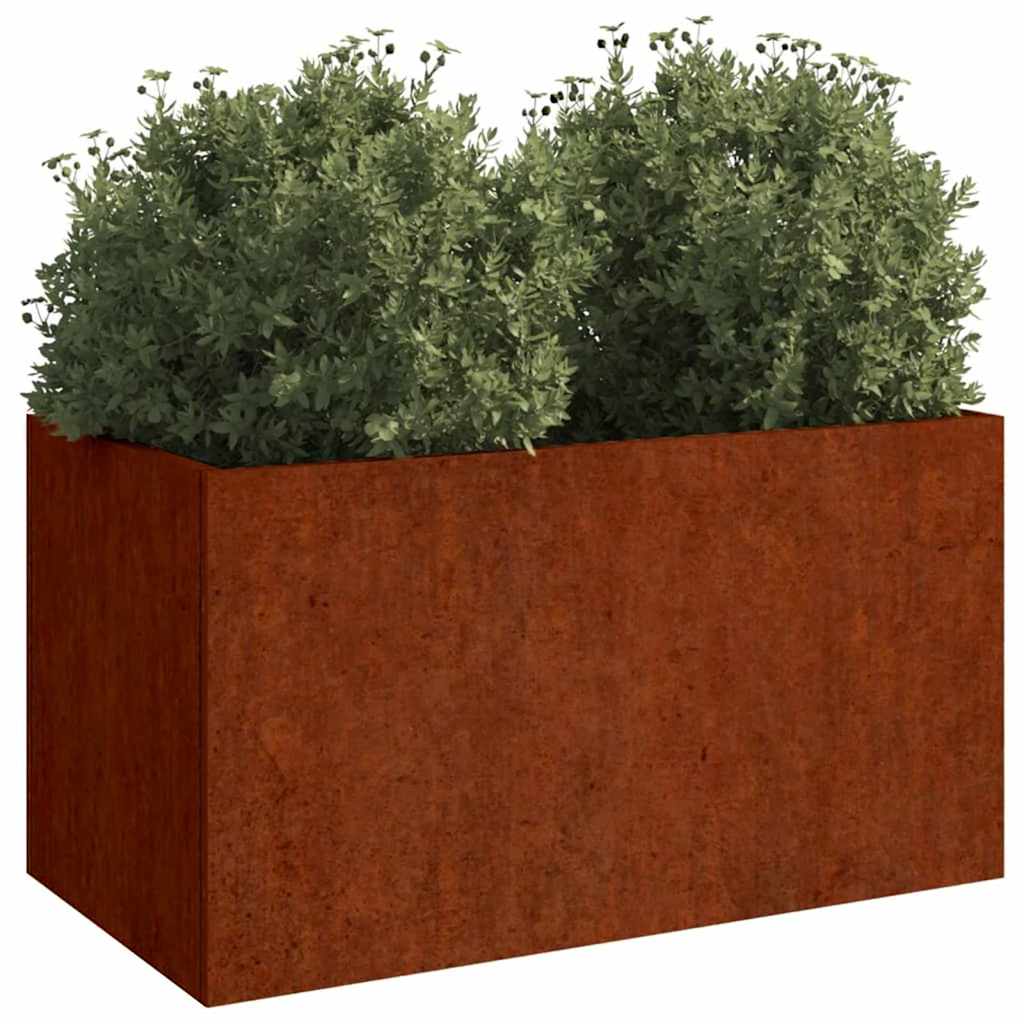 VidaXL Pflanzkübel 62x30x29 cm Cortenstahl