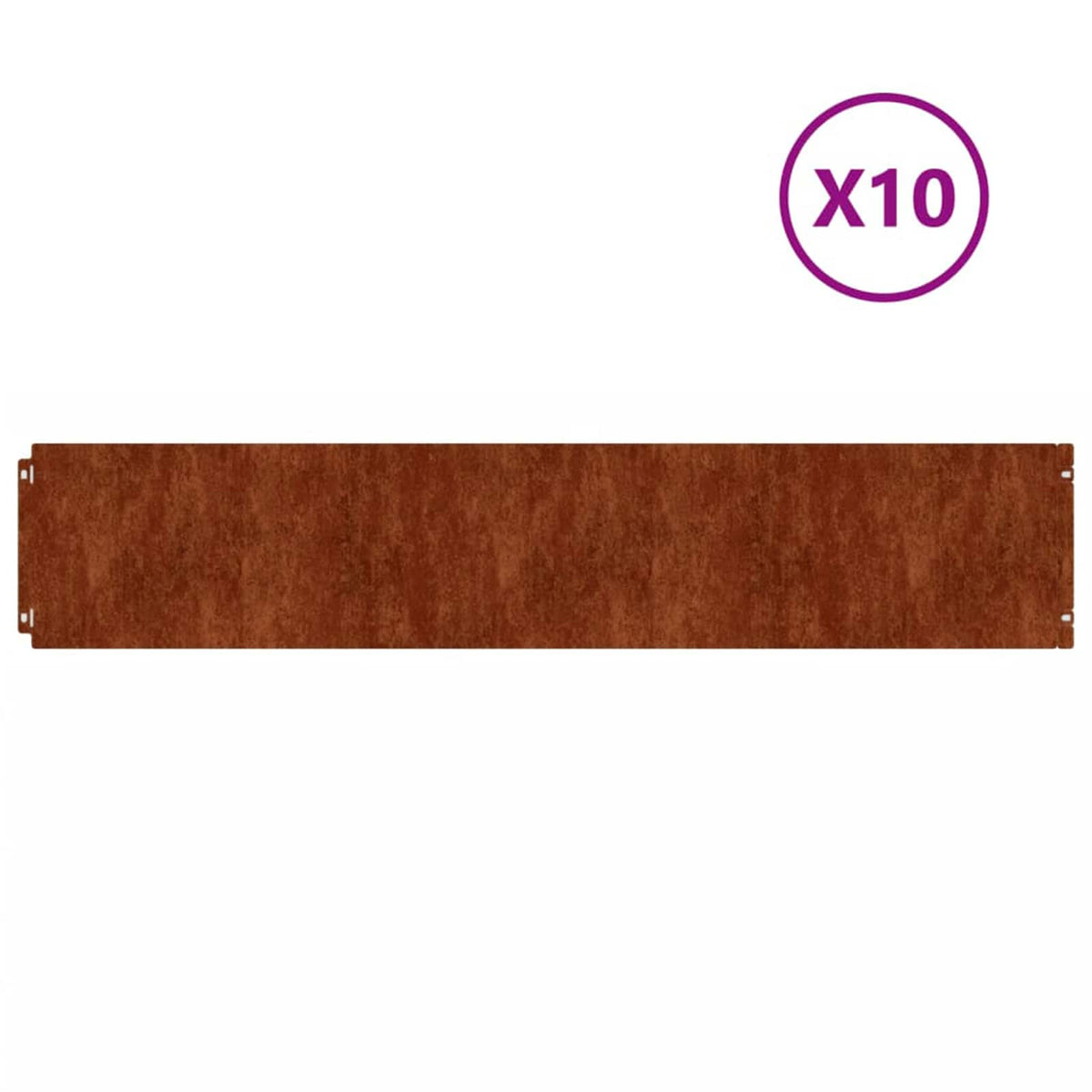 Vidaxx - Rasenkanten, 10-teilig, 20 x 103 cm, flexibler Cortenstahl