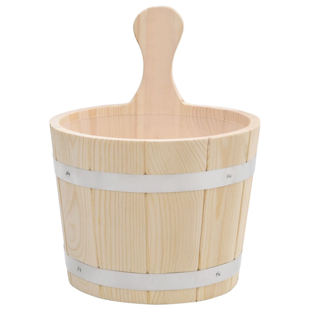 VidaXL Sauna-Set, Eimer und Schöpfkelle, massives Kiefernholz