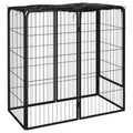Vidaxl -Hundezwinger 6 Panele 50 x 100 cm Pulver -Stahlschwarz