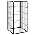 Vidaxl -Hundezwinger 4 Panele 50 x 100 cm Pulver -Stahlschwarz