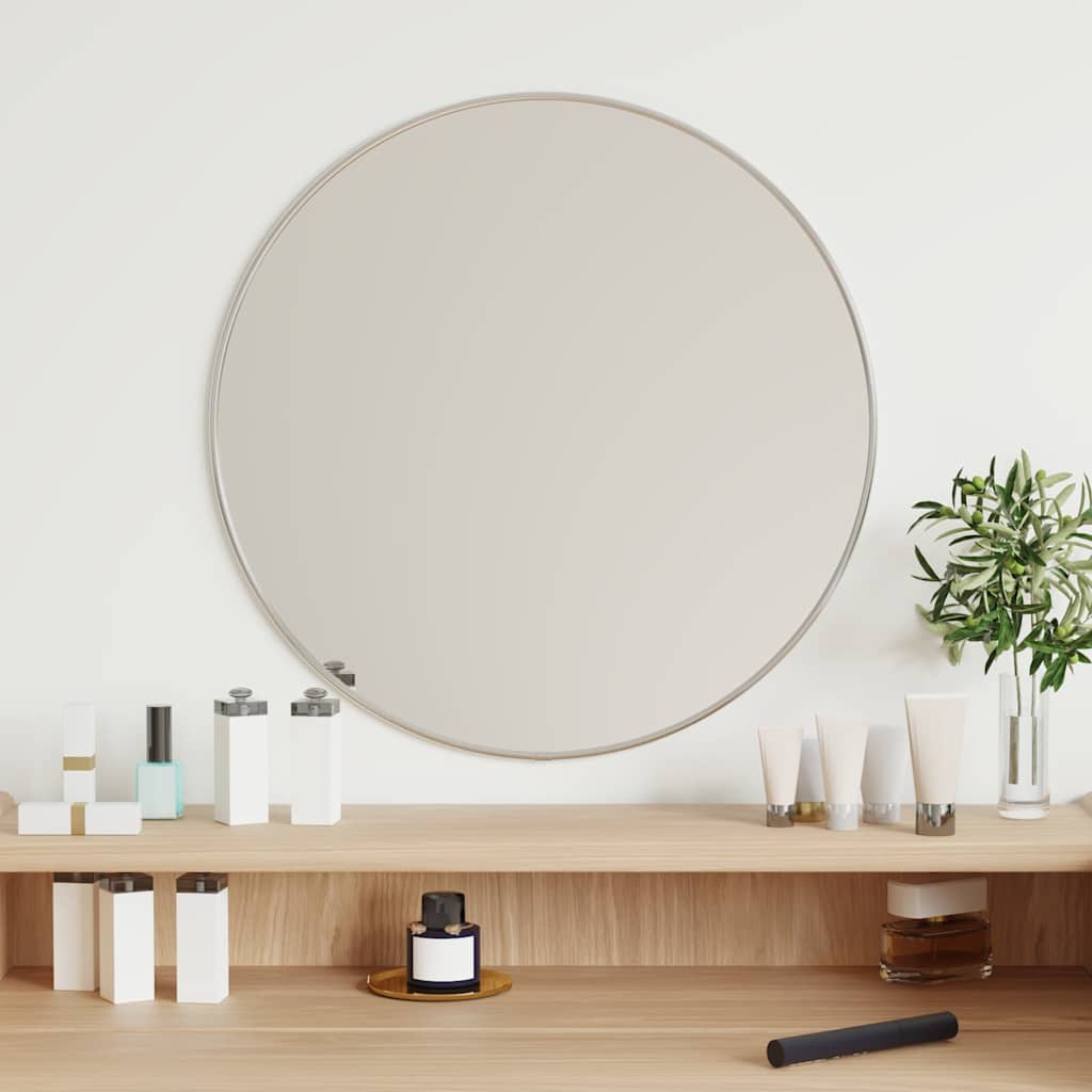VidaXL Wandspiegel rund ø50 cm silberfarben