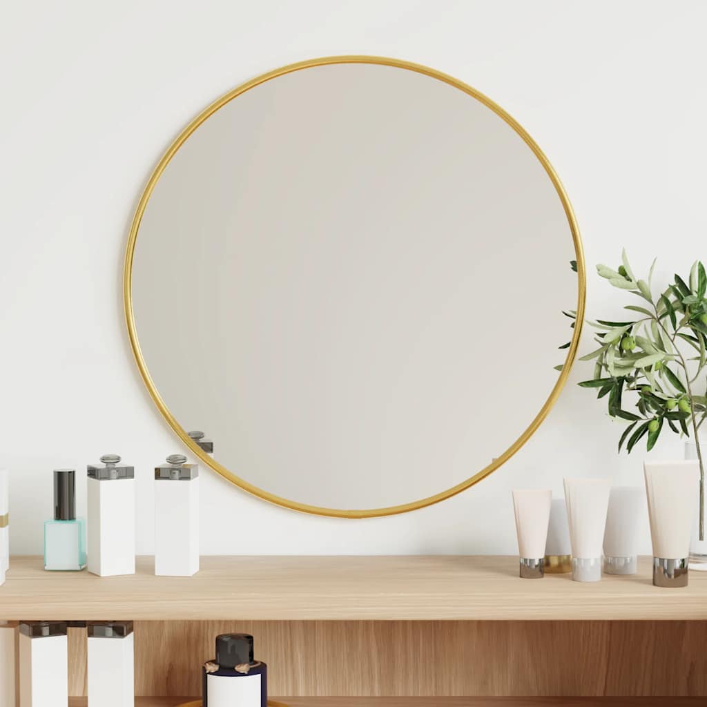 VidaXL Wandspiegel rund ø40 cm goldfarben